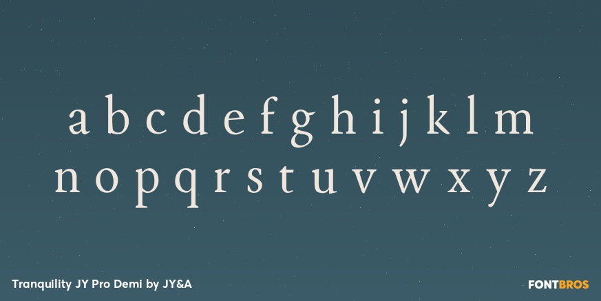 Tranquility JY Pro Demi Font Poster #3