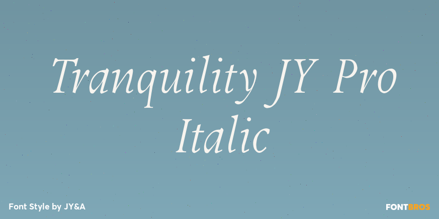 Tranquility JY Pro Italic Poster