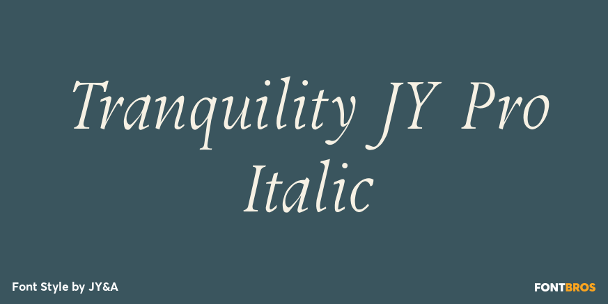Tranquility JY Pro Italic Poster