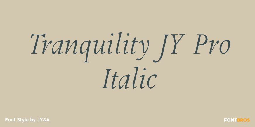 Tranquility JY Pro Italic Poster