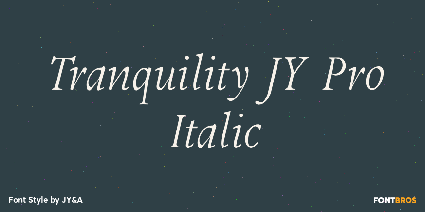 Tranquility JY Pro Italic Poster