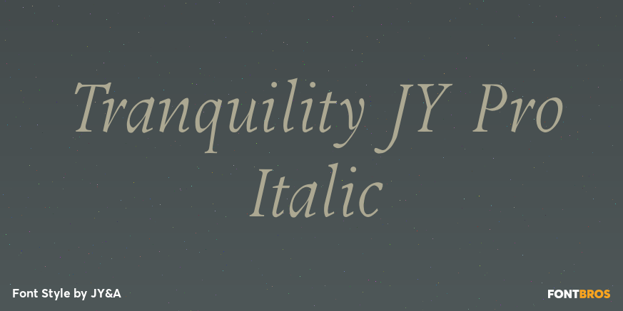 Tranquility JY Pro Italic Poster