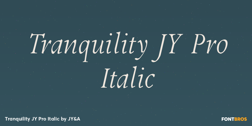 Tranquility JY Pro Italic Poster