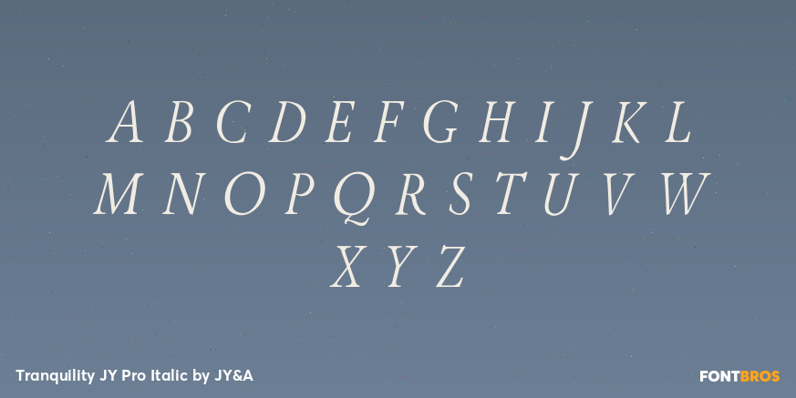 Tranquility JY Pro Italic Font Poster #2