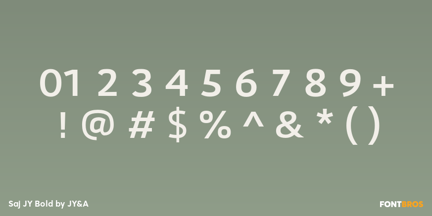 Saj JY Bold Font Poster #4