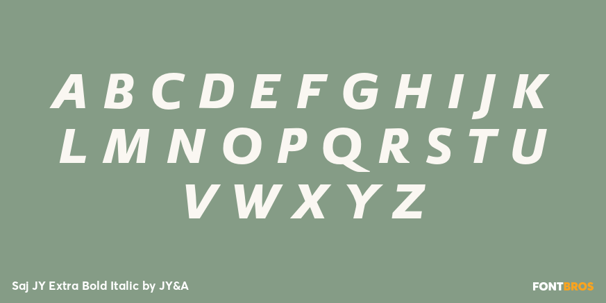 Saj JY Extra Bold Italic Font Poster #2