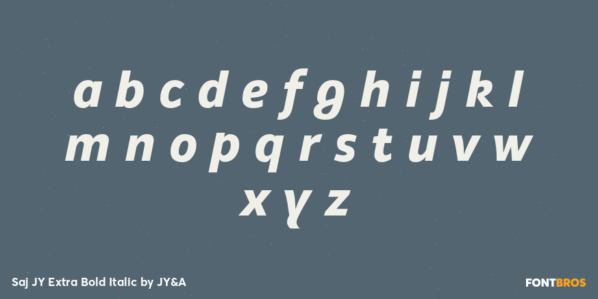 Saj JY Extra Bold Italic Font Poster #1