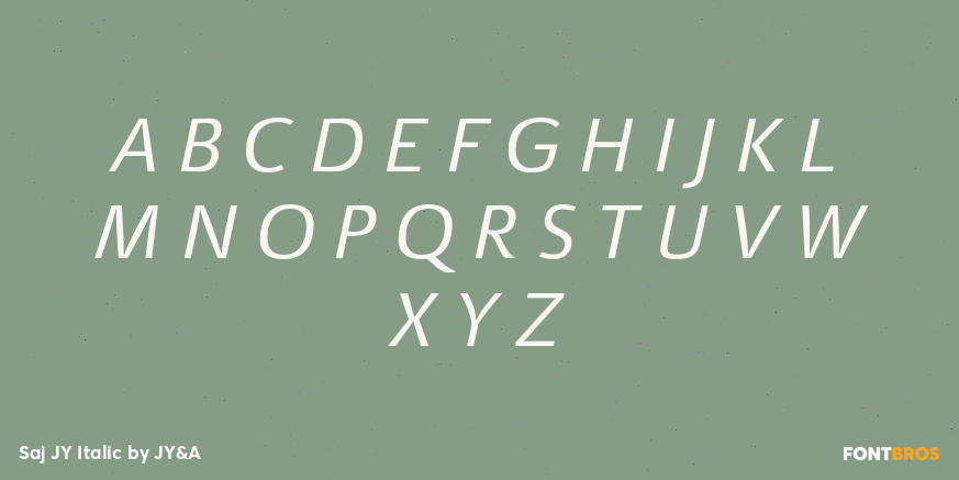 Saj JY Italic Font Poster #2