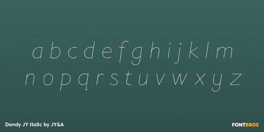 Dandy JY Italic Font Poster #1