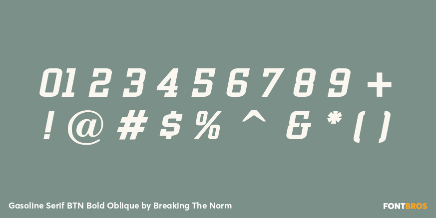 Gasoline Serif BTN Bold Oblique Font Poster #4