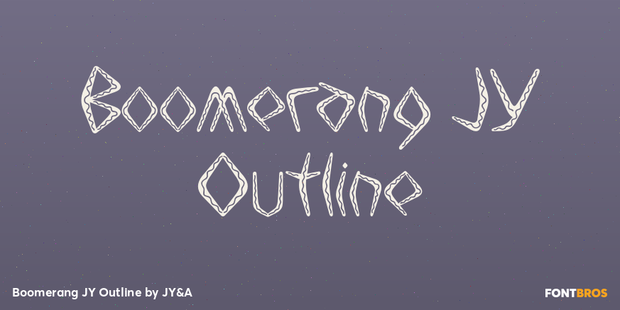 Boomerang JY Outline Font Poster #1