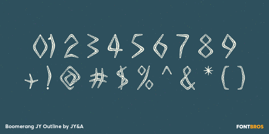 Boomerang JY Outline Font Poster #4