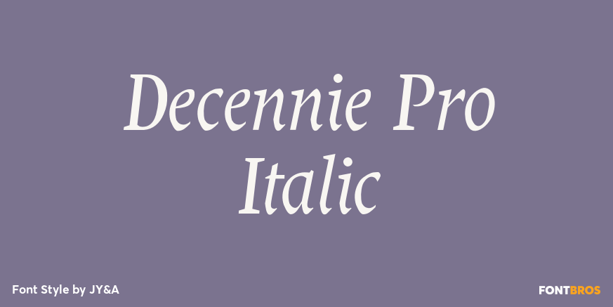Decennie Pro Italic Poster