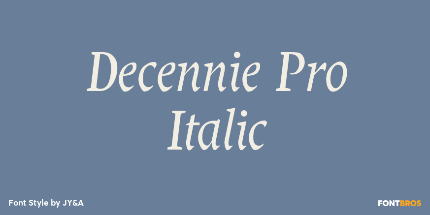 Decennie Pro Italic Poster