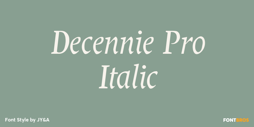 Decennie Pro Italic Poster
