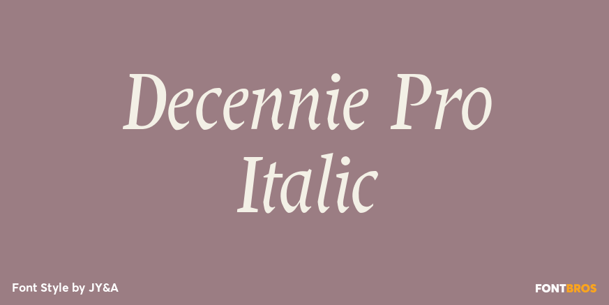 Decennie Pro Italic Poster