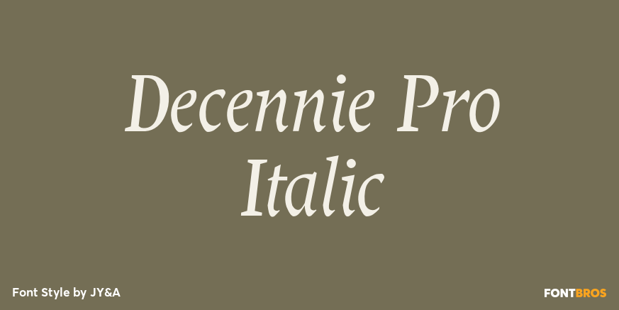 Decennie Pro Italic Poster