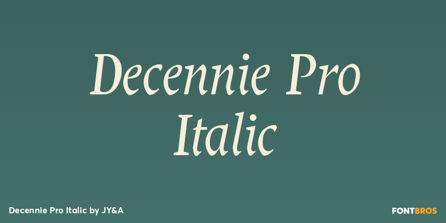 Decennie Pro Italic Poster