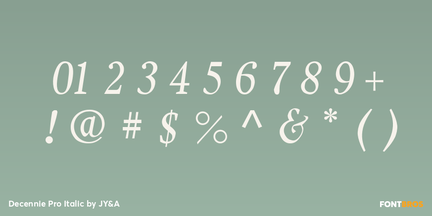 Decennie Pro Italic Font Poster #4