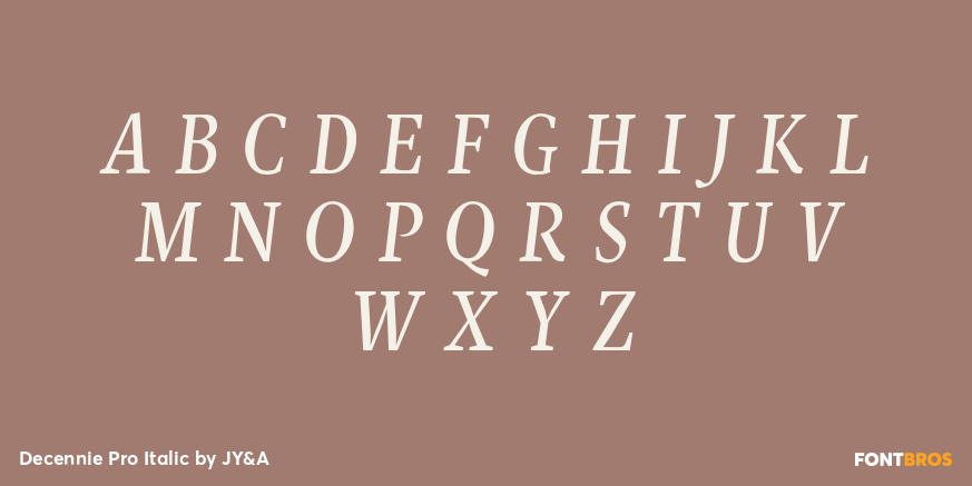 Decennie Pro Italic Font Poster #1
