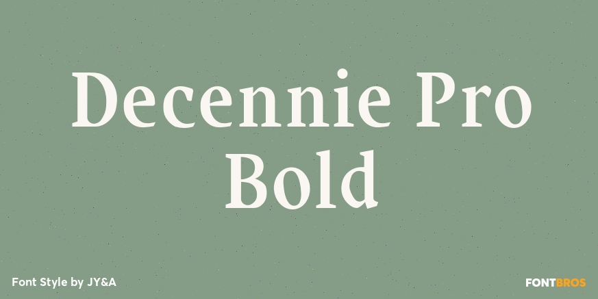Decennie Pro Bold Font Poster #1
