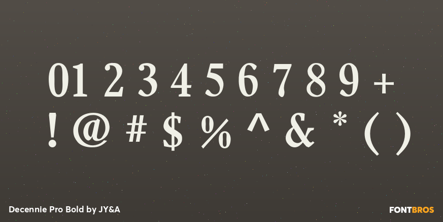 Decennie Pro Bold Font Poster #1