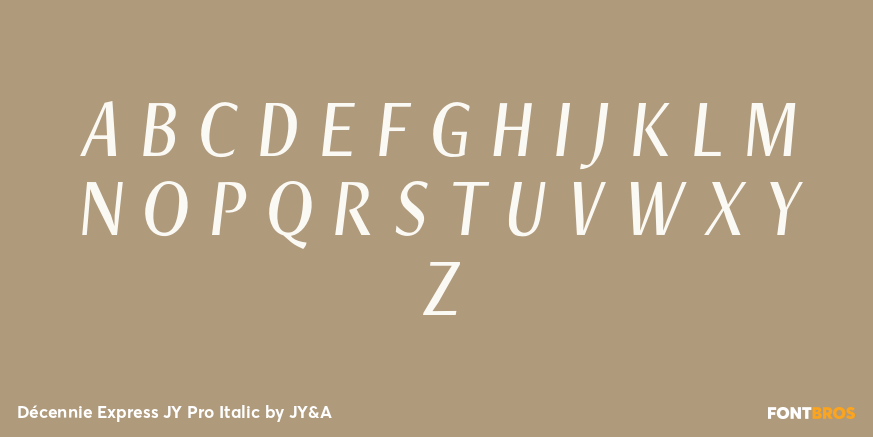 Décennie Express JY Pro Italic Font Poster #2