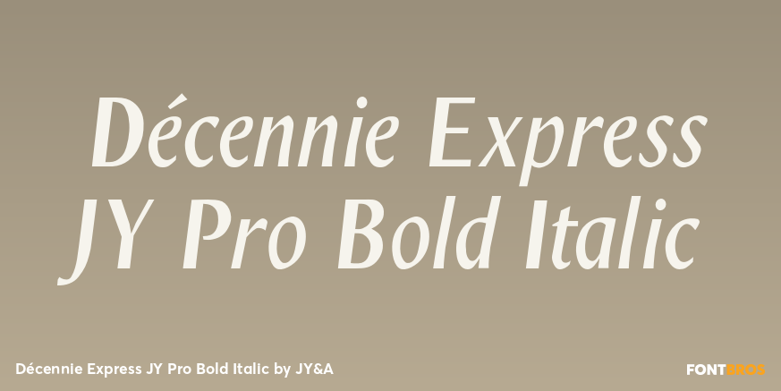 Décennie Express JY Pro Bold Italic Font Poster #1