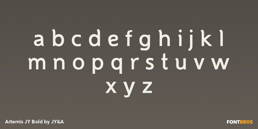 Artemis JY Bold Font Poster #3