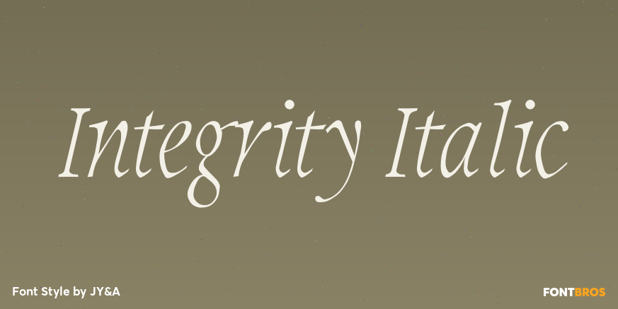 Integrity Italic Poster