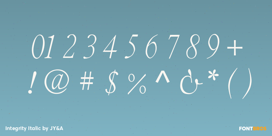 Integrity Italic Font Poster #1
