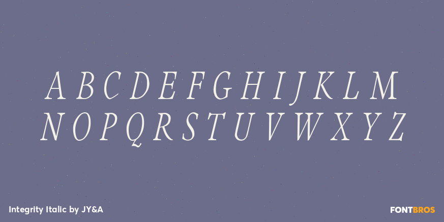 Integrity Italic Font Poster #2