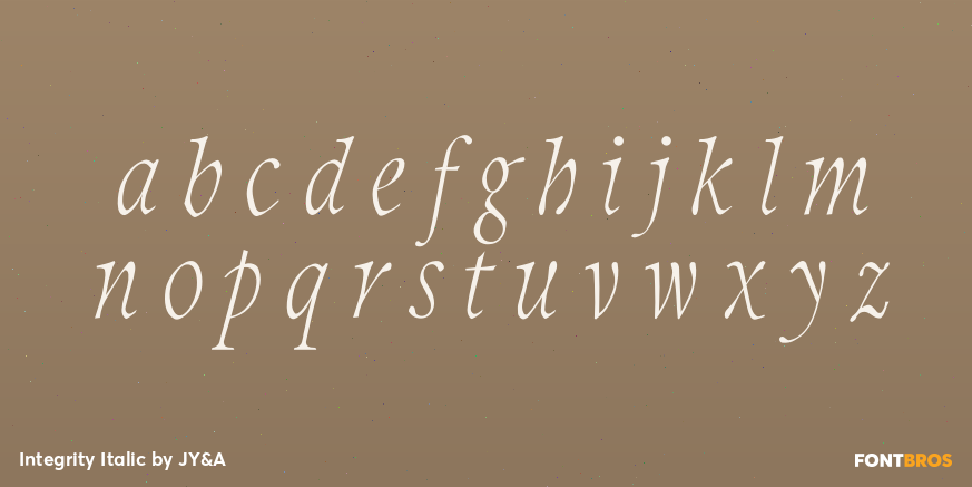 Integrity Italic Font Poster #3