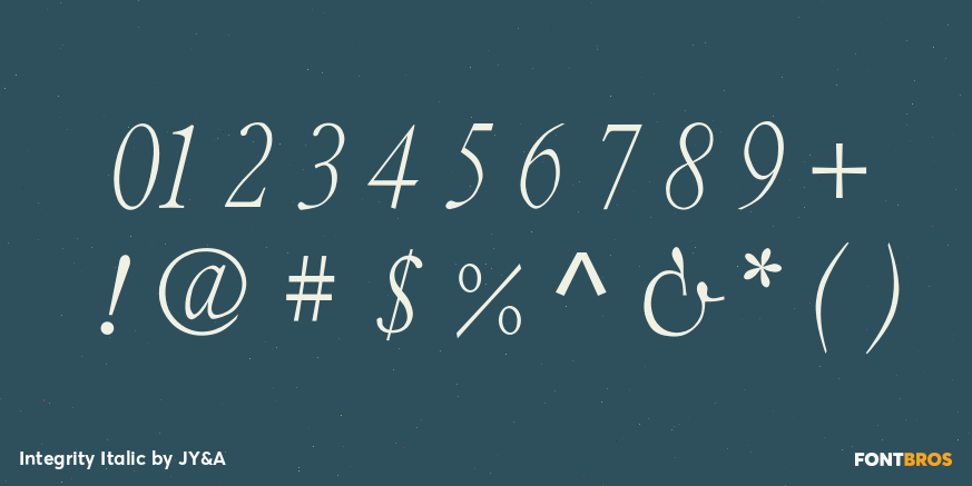 Integrity Italic Font Poster #4