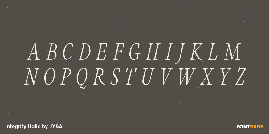 Integrity Italic Font Poster #1