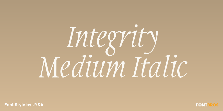 Integrity Medium Italic Poster