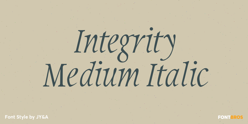 Integrity Medium Italic Poster