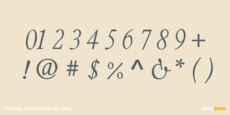 Integrity Medium Italic Font Poster #1