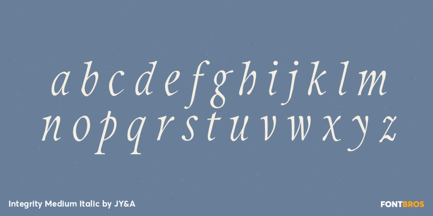 Integrity Medium Italic Font Poster #3