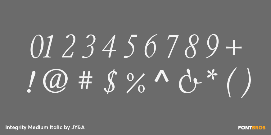 Integrity Medium Italic Font Poster #4