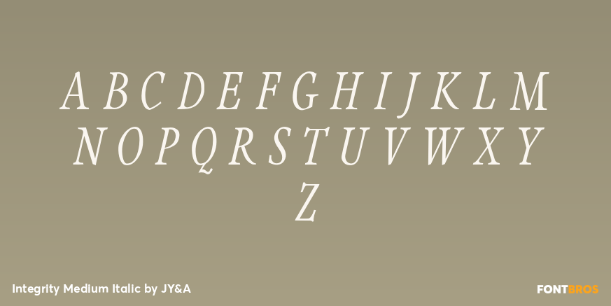 Integrity Medium Italic Font Poster #1