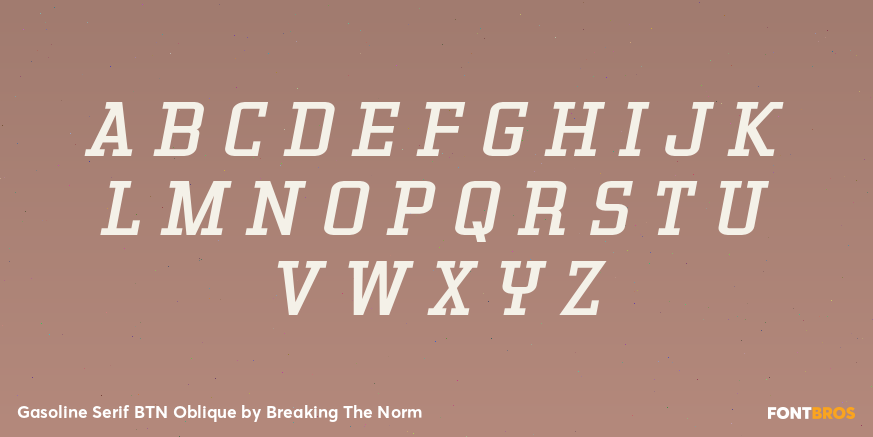Gasoline Serif BTN Oblique Font Poster #2