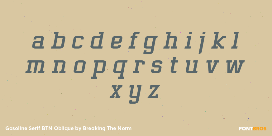 Gasoline Serif BTN Oblique Font Poster #3