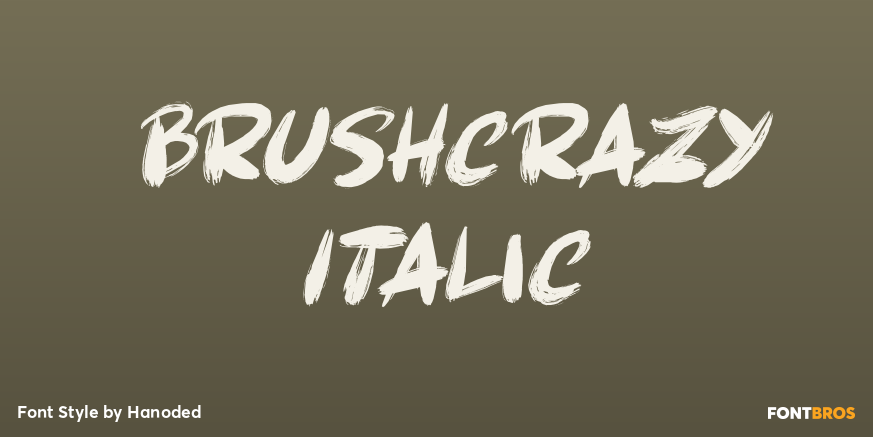 Brushcrazy Italic Poster