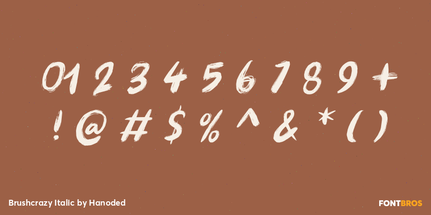 Brushcrazy Italic Font Poster #1