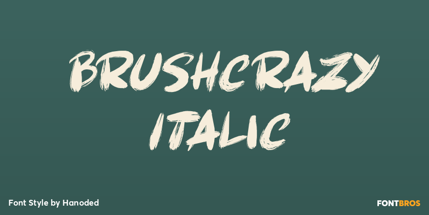 Brushcrazy Italic Poster