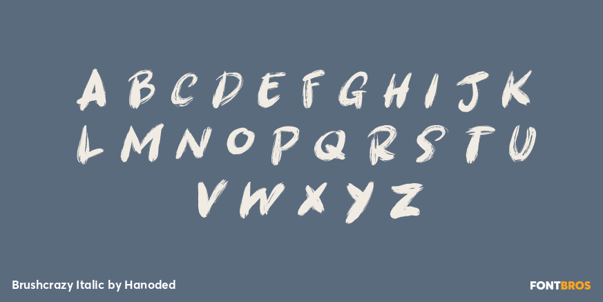 Brushcrazy Italic Font Poster #1