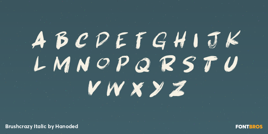 Brushcrazy Italic Font Poster #1