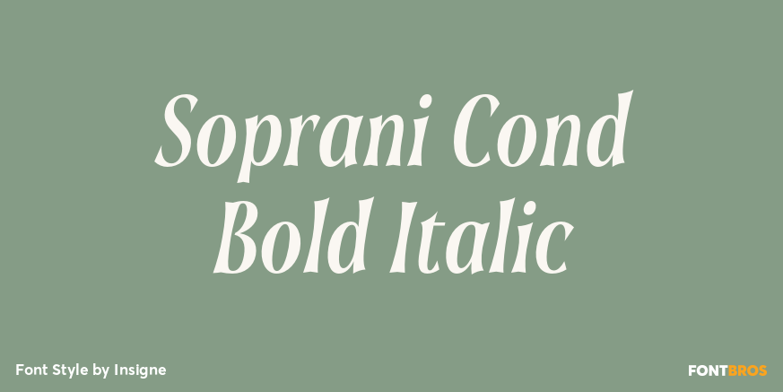 Soprani Cond Bold Italic Font Poster #1
