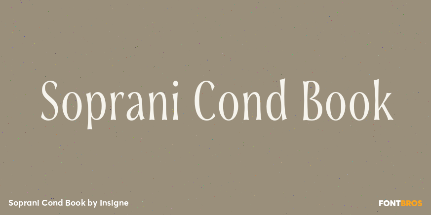 Soprani Cond Book Font Poster #1